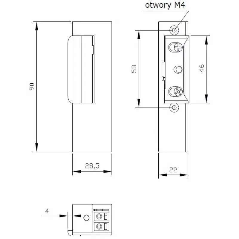 ELEKTRA-PLUS R3 Elektromagnetlukk paremakäeline blokeerimismehhanismiga
