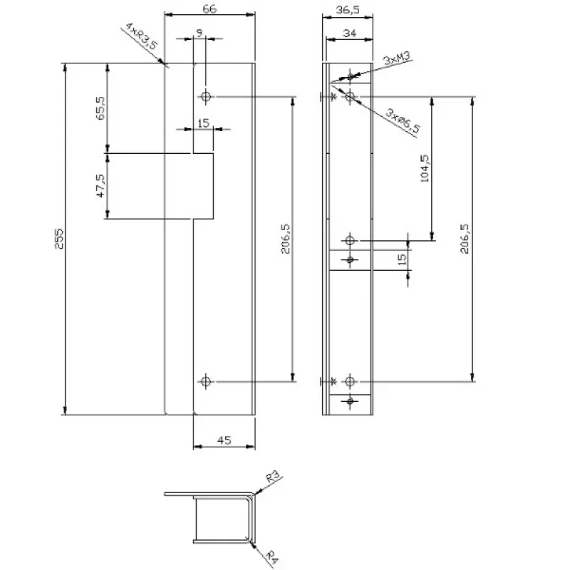 ELEKTRA-PLUS Kaseta Elektra Surowa R3, R4, R5; 3378 Flush-Mounted Installation Box 3-Gang White