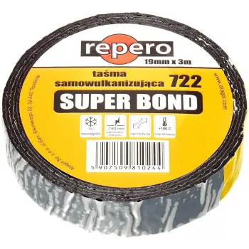 REPERO 722E Super Bond isevulkaniseeruv teip 25mm x 3m must