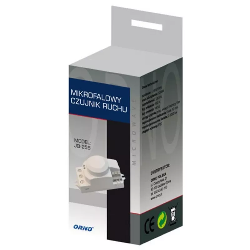 ORNO OR-CR-208 Mikrolaine liikumisandur, 5,8 GHz, 360°, laepind, valge