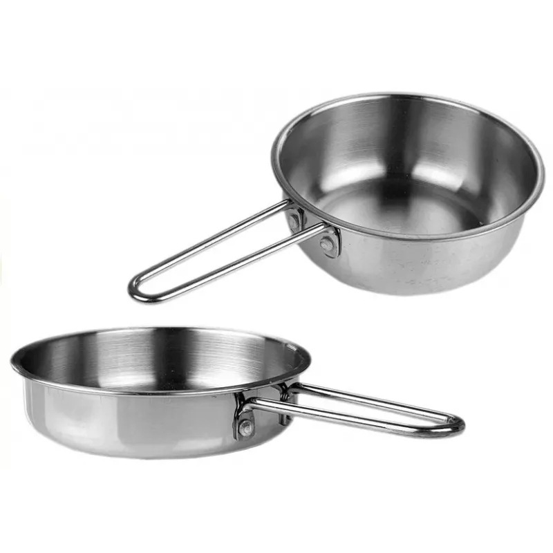 LEAN TOYS Stainless Steel Pots and Pans Miniature 8 pcs