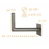CORAB USL-48/400AL Nurgeline seinakinnitusklamber 48mm 400mm Alumiinium