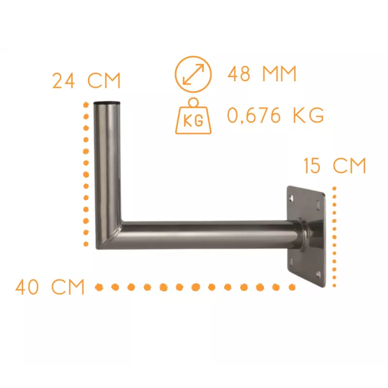 CORAB USL-48/400AL Nurgeline seinakinnitusklamber 48mm 400mm Alumiinium