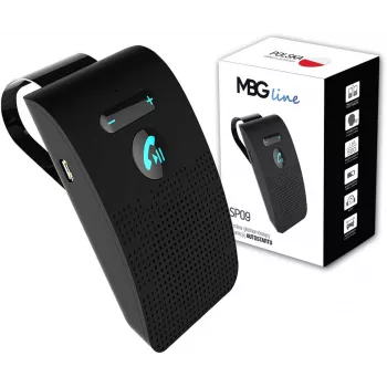 MBG Line SP09 Bluetooth Hands-Free Autokomplekt DSP-mürasummutusega, 15 h kõneaega, visiiriklambriga
