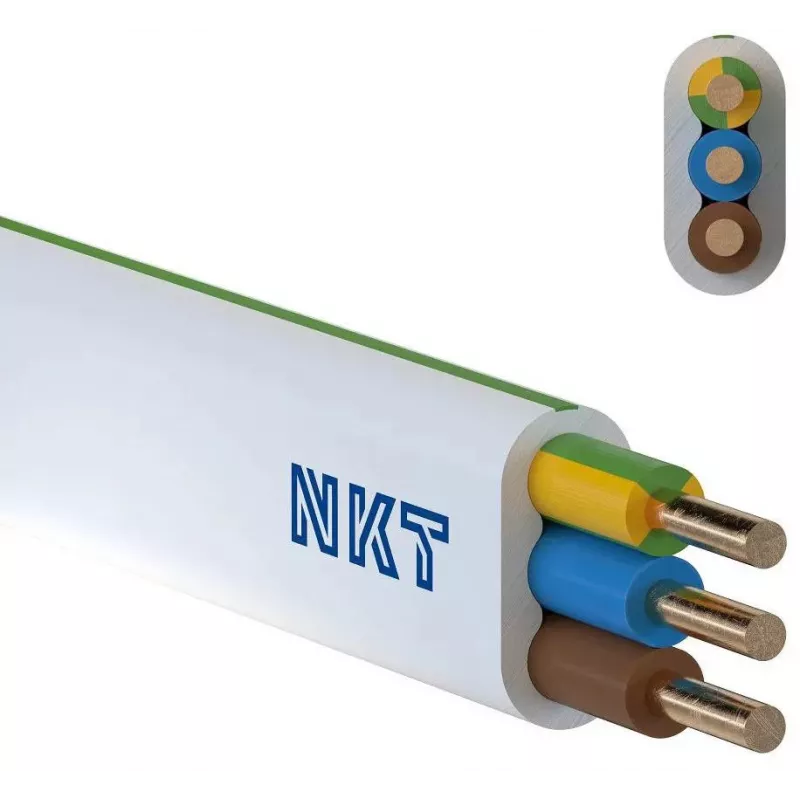 NKT instal PLUS YDYp 3x2.5 mm² toitekaabel 100m valge