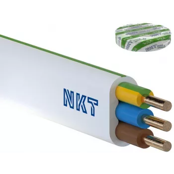 NKT instal PLUS YDYp 3x2.5 mm² toitekaabel 100m valge