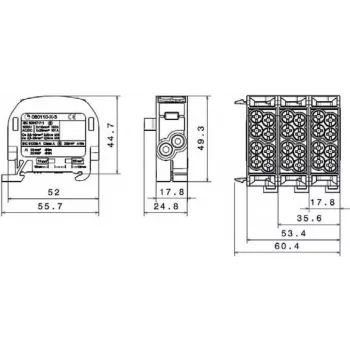 SIMET SCB 25 Harujaotuskarp Al/Cu 80-110 SIMBLOCK, roheline 81501005