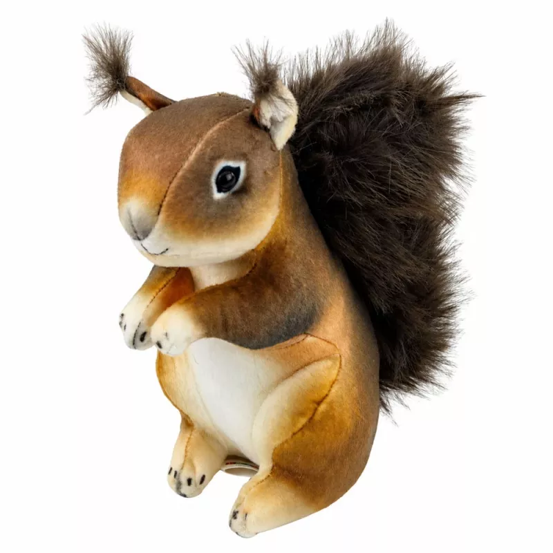 LEAN TOYS Plush Squirrel Mascot Cuddly Toy Realistic Brown 22 cm