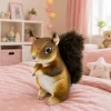 LEAN TOYS Plush Squirrel Mascot Cuddly Toy Realistic Brown 22 cm