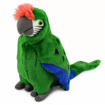LEAN TOYS Plush Papagoi Aara Eksootiline Lind Mascot Pehme Mänguasi Roheline 24 cm
