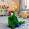 LEAN TOYS Plush Papagoi Aara Eksootiline Lind Mascot Pehme Mänguasi Roheline 24 cm