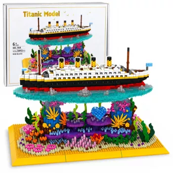 LEAN TOYS Ehitusklotsid Titanic laev korallrifil 3892 tk