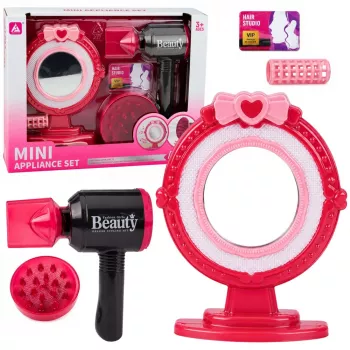 LEAN TOYS Juuste Kujundamise Komplekt Föön Peegel Tuled Helid Aksessuaarid