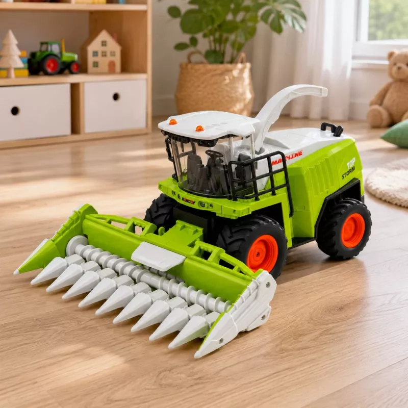 LEAN TOYS Kaugjuhitav maisikombain tulede ja helidega 1:24