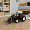LEAN TOYS RC Punane Kaugjuhitav Põllumajandustraktor Heinahaardega 1:24