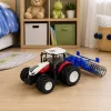 LEAN TOYS Kaugjuhitav Traktor Rulliga RC Tuled Punane 1:24