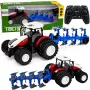 LEAN TOYS RC kaugjuhitav põllumajandustraktor topeltadraga punane 1:24