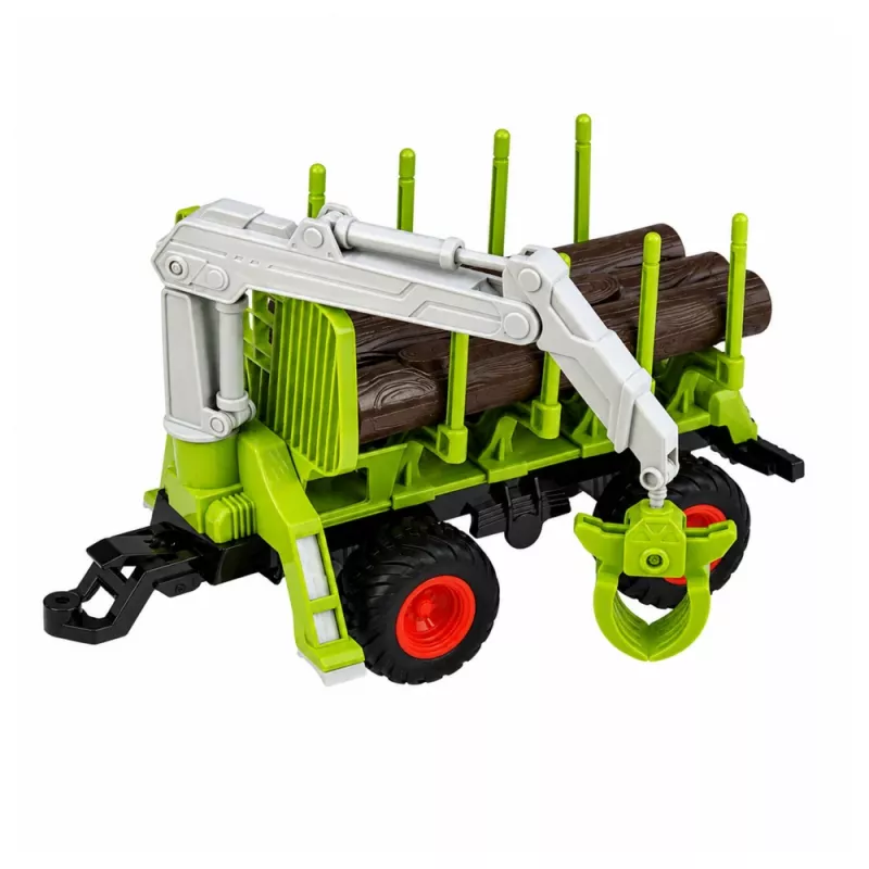 LEAN TOYS RC kaugjuhitav traktor metsahaagise ja puidukäpaga 1:24