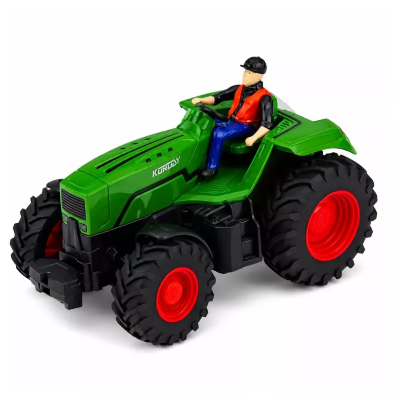 LEAN TOYS Kaugjuhitav Põllumajandustraktor Hekirehaga RC Tuled 1:24