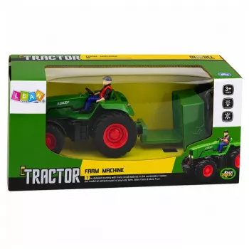 LEAN TOYS Kaugjuhitav Põllumajandustraktor Kasti Haagisega Farmer 1:24