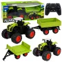 LEAN TOYS High Agricultural Tractor with Tipper Trailer, Remote Controlled, RC 1:16