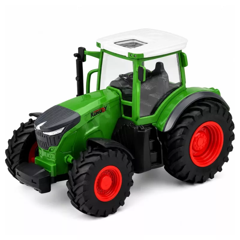 LEAN TOYS Kaugjuhitav RC Põllumajandustraktor Kallurhaagise ja Tuledega 1:24