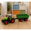 LEAN TOYS Kaugjuhitav Põllumajandustraktor Kallurhaagisega Roheline 1:24