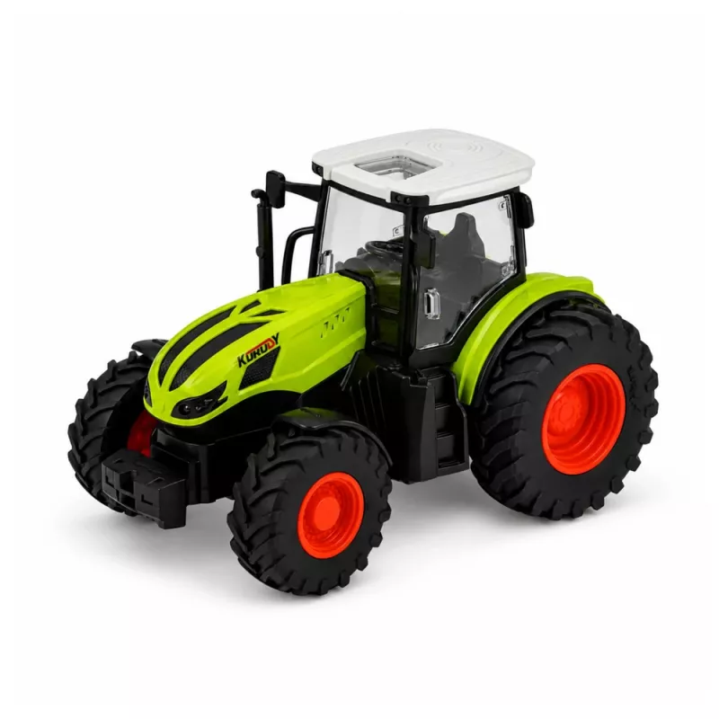 LEAN TOYS Kaugjuhitav RC Põllumajandustraktor Kallurhaagise ja Tuledega 1:24