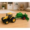 LEAN TOYS Põllumajandustraktor koos külviku ja kultivaatoriga Tuled Helid Kollane 1:24