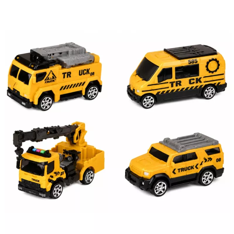 LEAN TOYS Veoauto kraana ja autotransportööriga Tuled Helid Roheline