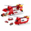 LEAN TOYS Suur Kokkupandav Tuletõrje Transpordilennuk Sõidukite, Tulede ja Helidega