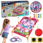 LEAN TOYS 4-in-1 Unicorn Target Toss Game with Rings and Discs