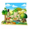 LEAN TOYS Metsloomade Figuuride Komplekt Leopard Tiiger Elevant Hobune Park 3D Laud