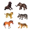 LEAN TOYS Metsloomade Figuuride Komplekt Leopard Tiiger Elevant Hobune Park 3D Laud