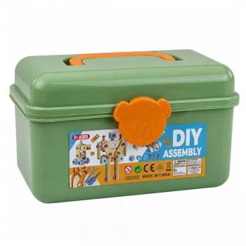 LEAN TOYS Kruvikeeraja ehituskomplekt klotsidega karbis 190 tk
