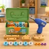 LEAN TOYS Kruvikeeraja ehituskomplekt klotsidega karbis 190 tk