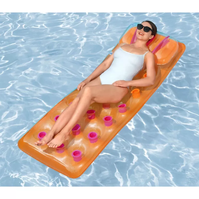 Bestway 43015 Puhutav õhumatt basseinile, oranž, 183x69x15 cm
