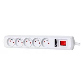 Getfort Surge Protector Power Strip 5 Outlets 1.5m Grey