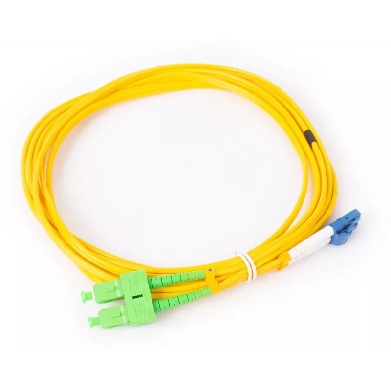 GETFORT SM SC/APC to LC/UPC Dupleks Fiiberoptiline Paigalduskaabel 3m (9.84ft) LSZH Kollane