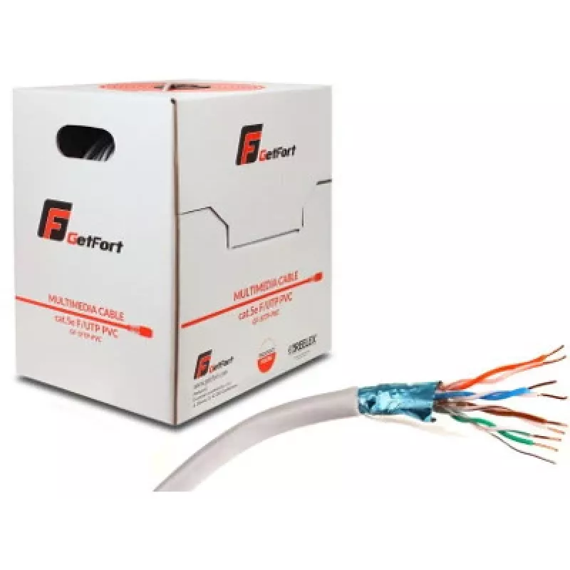 GETFORT Premium Cat.5e F/UTP PVC võrgukaabel 500m hall