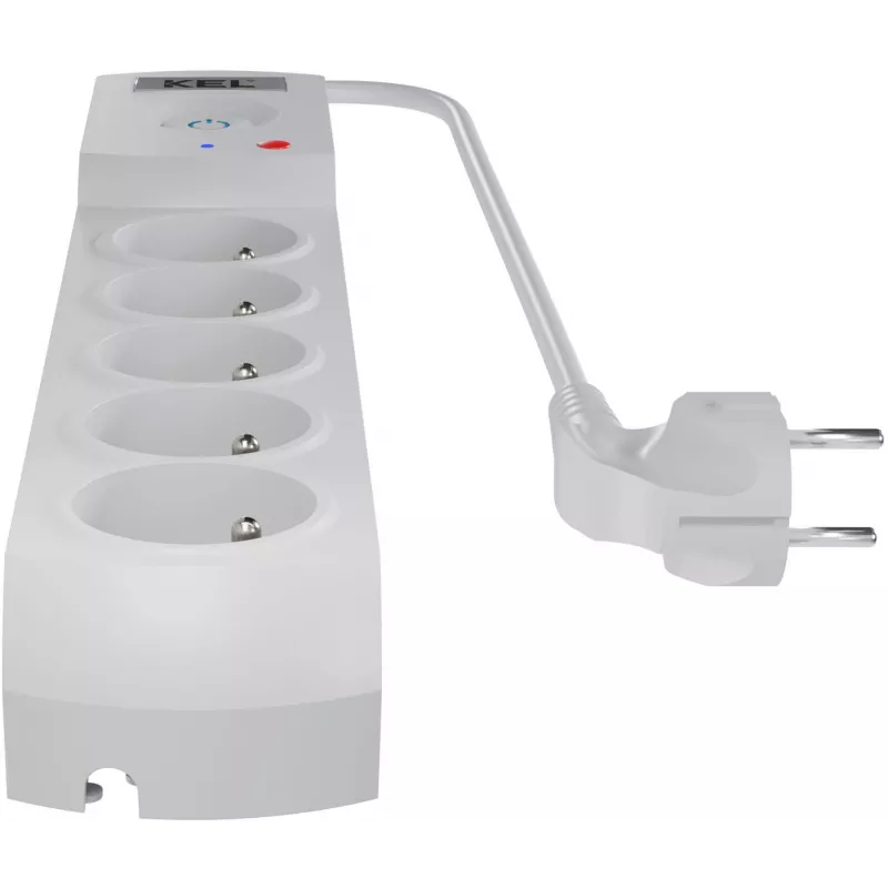 Getfort 5P-1.5M-G Piksekaitsega Pikendusjuhe, 5 Pesaga, 1,5 m Kaabel, Hall