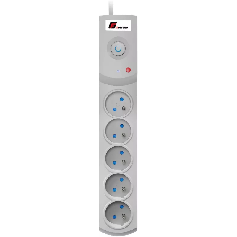 Getfort Surge Protector Power Strip 5 Outlets 5m Grey