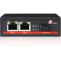 GETFORT GF-102-2PG-S-65 PoE+ Media Converter 2-Port Gigabit Ethernet SFP RJ-45 1000Mbps