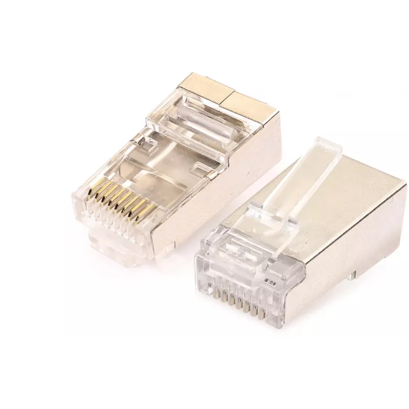 GETFORT RJ45 Cat.6 varjestatud pistik 8P8C juhtrauaga (100 tk)