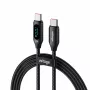 USB-C to USB-C kaabel Voltage PowerDisplay 100W PD 1m Must