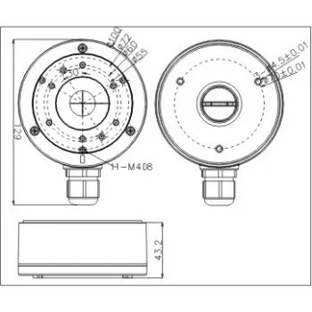 MITON MT-P1280-B Elektrikarp, hall, ABS, IP65, 120x80x70mm