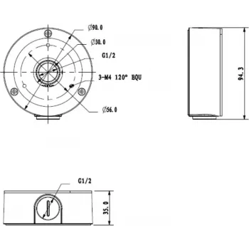 MITON MT-P134-B Pindpaigalduskarp IP65 Hall ABS