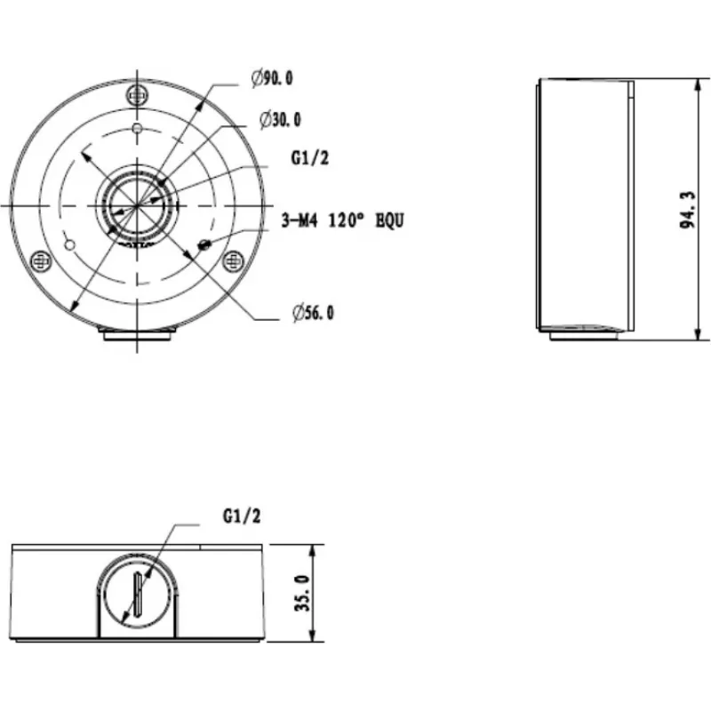 MITON MT-P134-B Pindpaigalduskarp IP65 Hall ABS