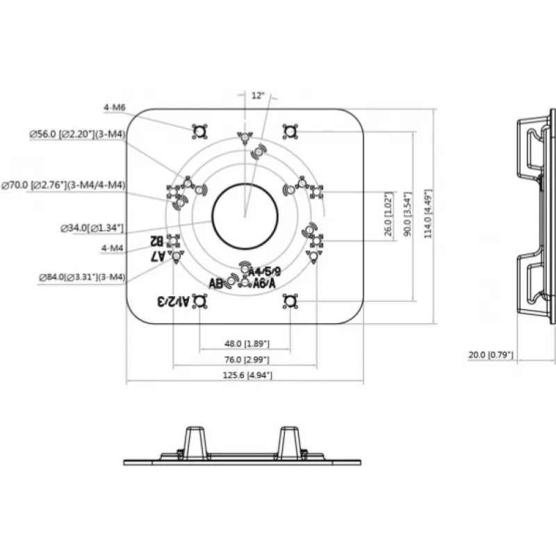 MITON MT-P152 VESA adapterplaat - must, teras, kandevõime 40 kg