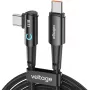 Voltage PowerAngle USB-C to USB-C kaabel 100W PD 2m Must